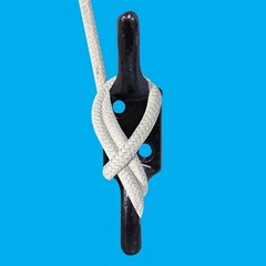 6x 100mm (4″) Black Cast Iron Cleat Hook, Flag Pole Rope Halyard Washing Line