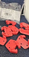 (QTY 50) PRIME-LINE MP7082: R7082 Red Plastic Drawer Track Guide
