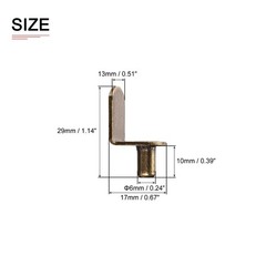 0.24″x0.39″ L-Shelf Support Peg – 40Pack Iron Shelf Bracket Pegs – Bronze
