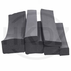 Black EPDM Rubber Foam Sealing Strip Flat Bar For Cabinet Door Seal 10mm- 40mm