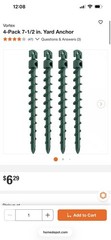 10 PACKS OF 4-Pack 7-1/2 In. Yard Anchor