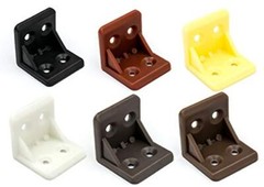 JCBIZ 12pcs Plastic Furniture Corner Brace Joint 4-Hole Right Angle Board Holder