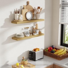 Acovy 30 Inch Floating Shelves, 8 Inch Deep Floating Shelves for Wall, Hangin…