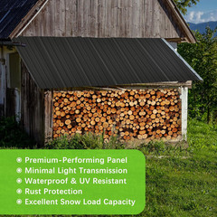 Corrugated Roofing Panels Galvanized Steel Roof Panels, L42.52×W16.77 Inch Heavy