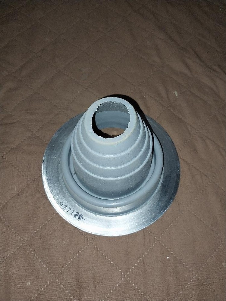 Flashers Grey EPDM Round Metal Roof Boot (Size#2 FG2) 1-3/4″ to 3-1/4″ boot