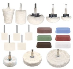 19 Pcs Buffing Wheel for Drill,Buffing Pad Polishing Wheel Kits with 6 Pcs Po…