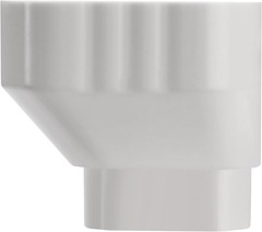 VYH 3×4 to 2×3 Gutter Downspout, Downspout to Downspout Adapter (White 2 Pack)