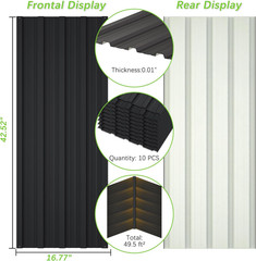Corrugated Roofing Panels Galvanized Steel Roof Panels, L42.52×W16.77 Inch Heavy