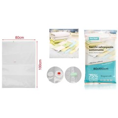 6 pieces bags vacuum envelopes clothes transparent 80x100cm