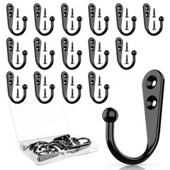 Zbdpovt 15 Pcs Black Coat Hooks – Wall Hooks For Closet Hanging Multi-Room Use