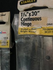 Stanley Steel Plated Nickel/Brass Continuous Hinges 1-1/16″ x 30″ Set of 4