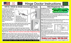 New Hinge Doctor Set HA1234D w deluxe yellow case & updated color instructions.