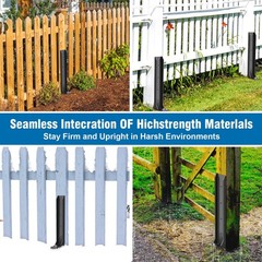 2 Pcs Fence Post Repair Kit, Heavy Duty Fence PostAnchor Ground Stakes for Repa