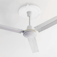 12Inch Round PU Decorative European Carving Light Ceiling Fan Medallion for Home