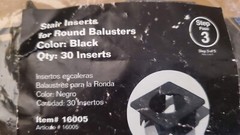 30 Pack Fiberon Stair Inserts For Round Balusters #16005 Black