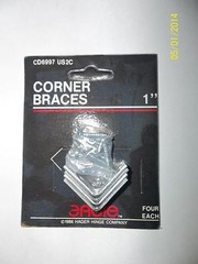 CORNER BRACES (BRACKETS), EAGLE, 1″, 10 PACKS OF 4 NEW, 40 PIECES TOTAL