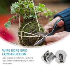 2 Pcs Stainless Steel Screw Clamp Wire Rope Clip Chuck Cable Saddle Fastener