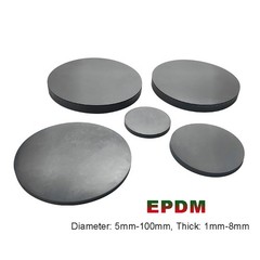 Round EPDM Rubber Pads Disc Sheet Buffer Seal Gaskets – Various Thickness & Size