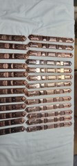 25 FITRITE 3″JR COPPER GUTTER DOWNSPOUT STRAP VNTG UNUSED 14 3/8″ Great Price!