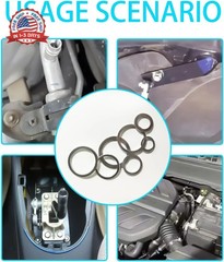 Mandark 570 PCS 18 Sizes Car Oil Crush Washers Assortment Kit, Aluminum Auto Eng