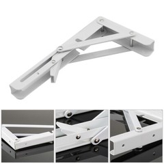 2pcs Folding Shelf Brackets Heavy Duty Wall Mounted Triangle Shelf Bracket kit