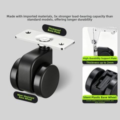 Swivel Casters with Brake – Cold Rolled Steel and Plastic Construction