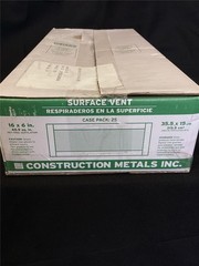 + Lot of 25 Gibraltar Building Products 16-in x 6-in Steel Foundation Vent NEW