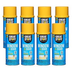 GREAT STUFF Window & Door Gap Filler Insulating Foam Sealant, 12 oz, 8 pack