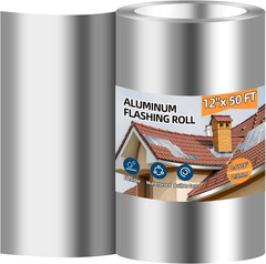 Aluminum Roll Flashing, 12” X 50′ Metal Roofing Roll for Roof and Garden, Preve