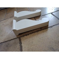 Cabinets Bay 2 Corbels Bridgeport Shelf Brackets 3″ x12 3/4″x6″ Royal Cream WOOD