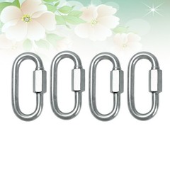 4Pcs D Ring Shackles Stainless Steel 304 Grade Corrosion Resistant Plated Silver