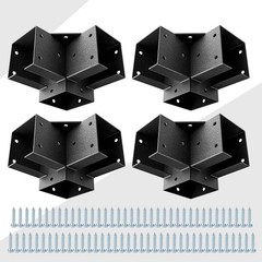 Pergola Corner Bracket Eapele 4×4 3-Way Steel 90° Deer Stand