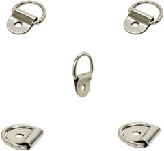 5 Pc T316 Stainless Steel D-Ring Pad Eye – Marine Grade, 1/4 Pin Hole
