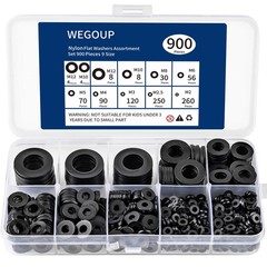 900-Piece Nylon M2, M2.5, M3, M4, M5, M6, M8, M10, M12 millimeters
