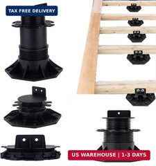 12Pack Adjustable Deck Support Pedestal – Base Support for Floating Deck Platfor