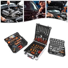 4-Compartments Trolley Case Tool Box Hand Tool Kit Hardware Tool & Luggage Kit