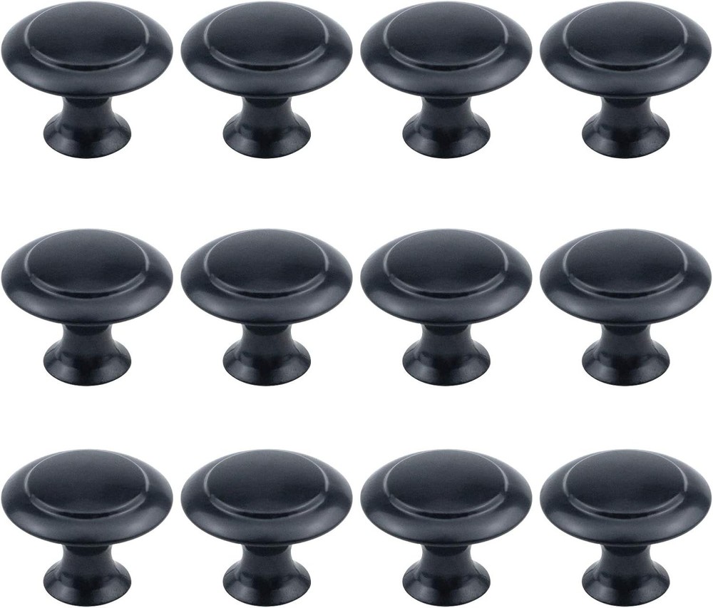 Antrader Flat Black Cabinet 27 x 22mm/1” x 0.85”(Max.D*H), Black,12pcs