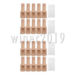 Wooden Small Salt Sugar Seasoning Scoops 15mm Depth 2.95×0.98inch Pack of 20