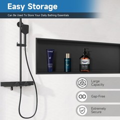 Bathfinesse Shower Niche Insert Tile Ready Bathroom Livingroom Wall Niche Long