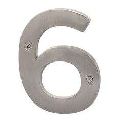 Sure-Loc HN5-6 5 Inch Tall Zinc House Number 6 – Nickel