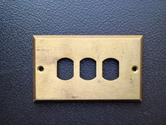 Vintage Brass Electric Switch Plate And Outlet Covers