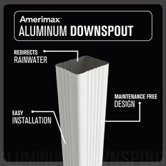 3 In. X 4 In. X 10 Ft. White Aluminum Downspout
