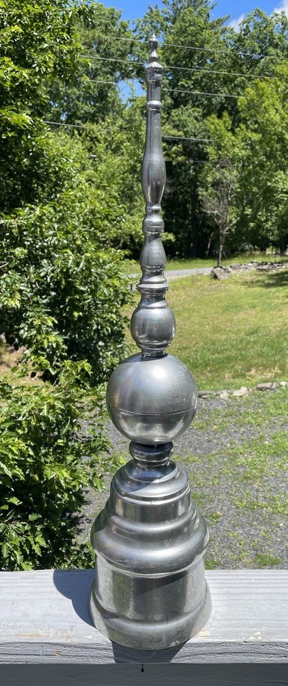 28″ Vintage Steel Roof Finial Architectural Ridge Spire Top Hardware Sculpture