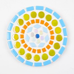 1 LB Mixed Shapes Glass Mosaic Tiles for Crafts Bulk, Colorful Opaque Recycle…