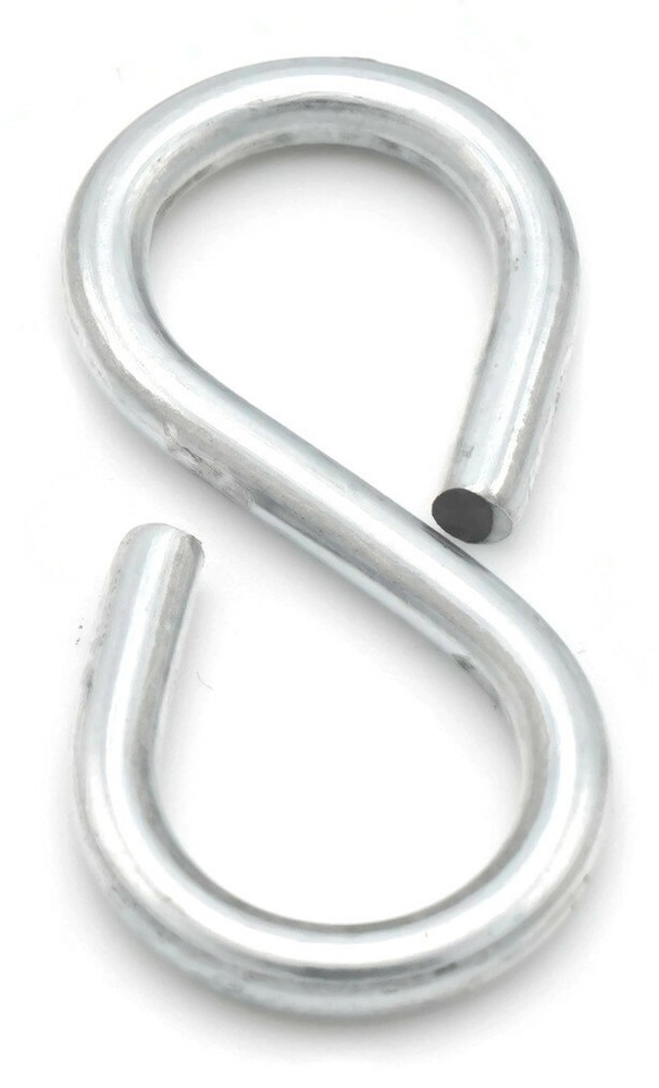 Hanging Closed Style S Hook- Zinc Plated Steel Chain & Rope Fitting -Select Size