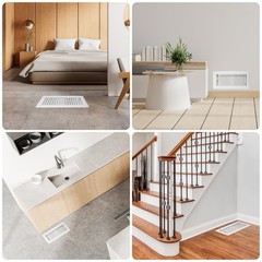 Floor Register 6×10-4 Pack Vent Covers for Home Floor Heavy Duty Steel Walkab…