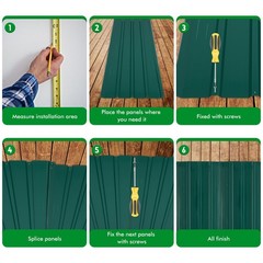 24X Roof Panels Galvanized Steel Hardware Metal Roofing Sheets Wall Panels Green