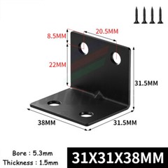 Black Angle Brackets Stainless Steel Corner Brackets L Shaped