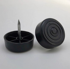Black Plastic Furniture Parts Legs Leveling Screw-in Couch Legs Sofa Leg Round