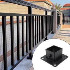 Post Base, 6 Pcs Square Stainless Steel Flange Anchor Base, Heavy Duty Deck P…